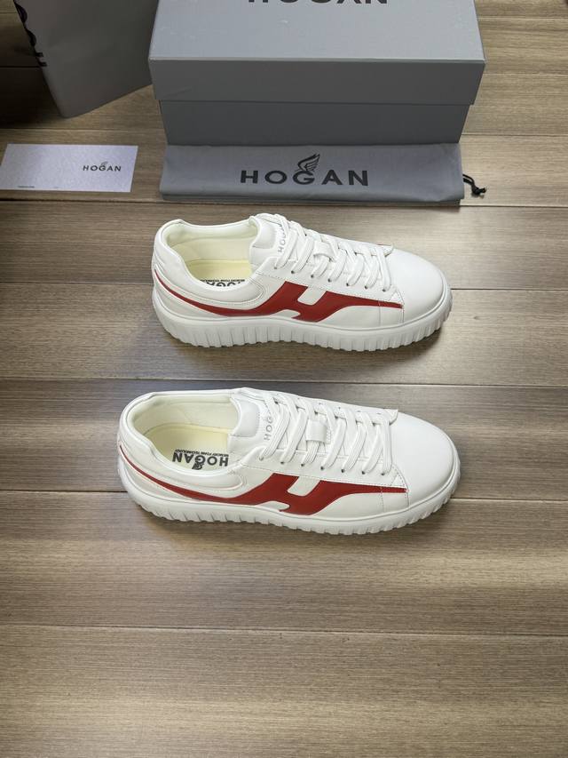 Hogan 霍根 -高端品质 原单 -鞋面：纳帕牛皮、鞋舌高周波品牌logo、鞋身车缝.H.图腾 -内里：水染牛皮，垫脚；3D空压品牌帆布 -大底：超轻tpu